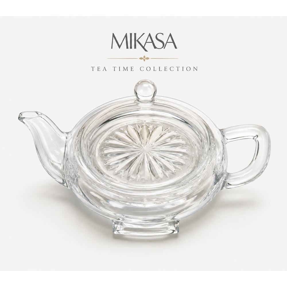 Mikasa Tea Time Tea Bag Caddy Teabag Holder Austrian Lead Crystal